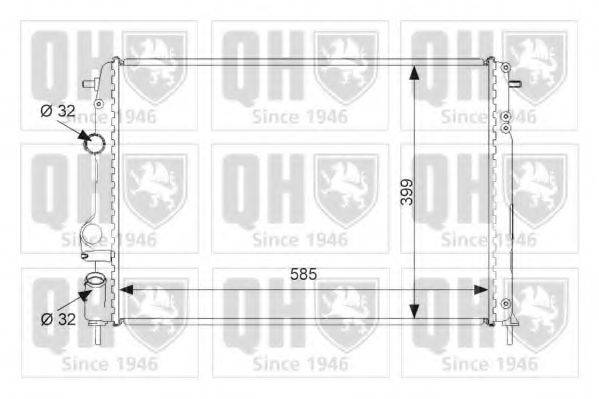 QUINTON HAZELL QER2296 Радиатор, охлаждение двигателя