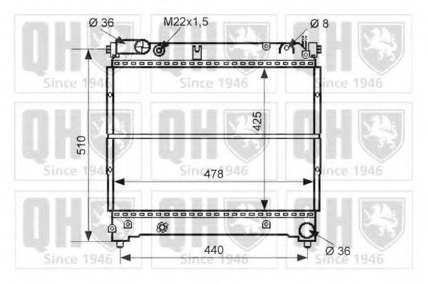QUINTON HAZELL QER2311 Радиатор, охлаждение двигателя