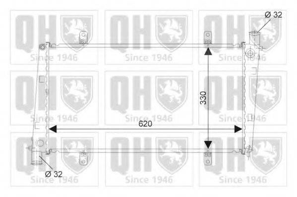 QUINTON HAZELL QER2373 Радиатор, охлаждение двигателя