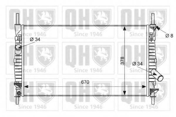 QUINTON HAZELL QER2408 Радиатор, охлаждение двигателя