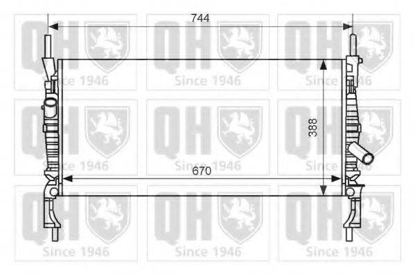 QUINTON HAZELL QER2409 Радиатор, охлаждение двигателя