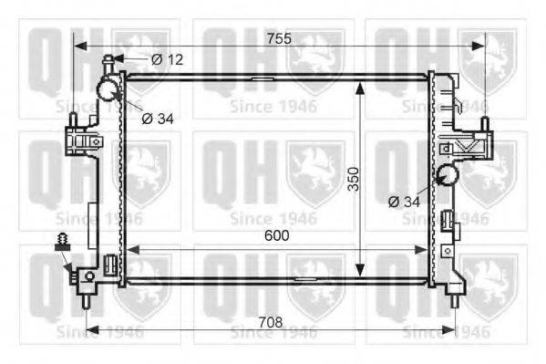 QUINTON HAZELL QER2465 Радиатор, охлаждение двигателя