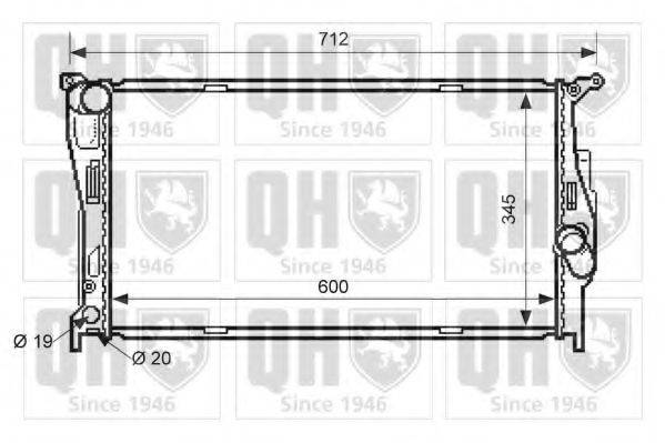 QUINTON HAZELL QER2555 Радиатор, охлаждение двигателя