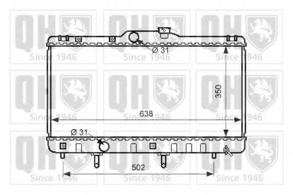 QUINTON HAZELL QER2581 Радиатор, охлаждение двигателя