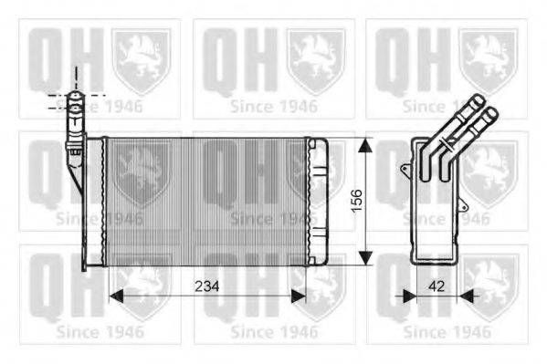 QUINTON HAZELL QHR2058 Теплообменник, отопление салона