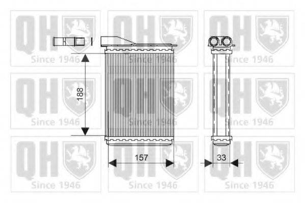 QUINTON HAZELL QHR2091 Теплообменник, отопление салона