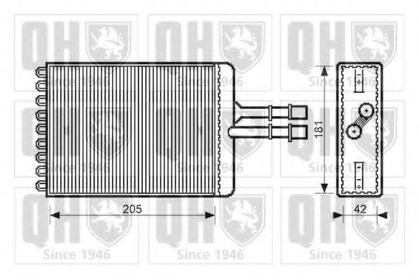 QUINTON HAZELL QHR2100 Теплообменник, отопление салона