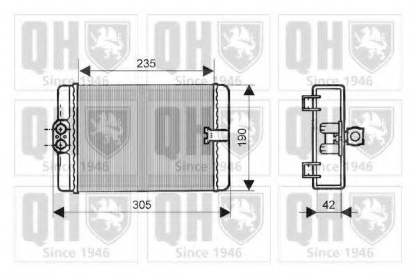 QUINTON HAZELL QHR2115 Теплообменник, отопление салона