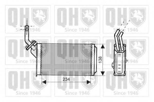 QUINTON HAZELL QHR2132 Теплообменник, отопление салона