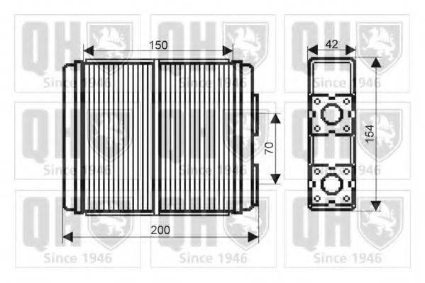 QUINTON HAZELL QHR2140 Теплообменник, отопление салона