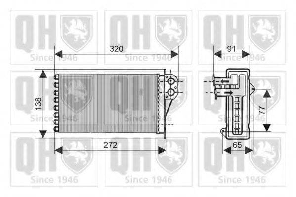 QUINTON HAZELL QHR2141 Теплообменник, отопление салона