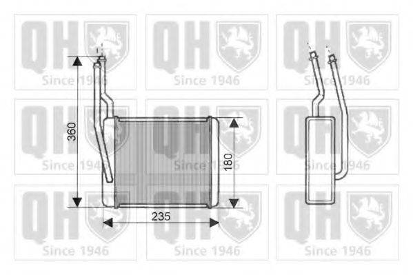 QUINTON HAZELL QHR2148 Теплообменник, отопление салона