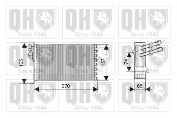 QUINTON HAZELL QHR2149 Теплообменник, отопление салона