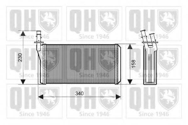 QUINTON HAZELL QHR2153 Теплообменник, отопление салона