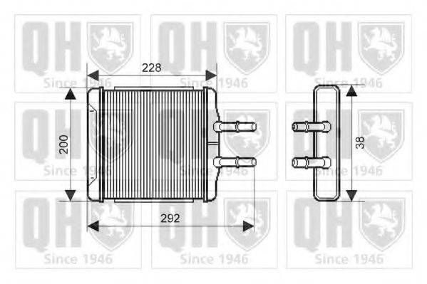 QUINTON HAZELL QHR2159 Теплообменник, отопление салона