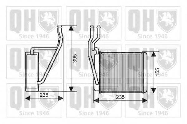 QUINTON HAZELL QHR2169 Теплообменник, отопление салона