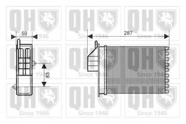 QUINTON HAZELL QHR2173 Теплообменник, отопление салона