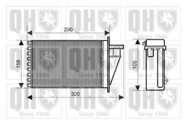 QUINTON HAZELL QHR2176 Теплообменник, отопление салона