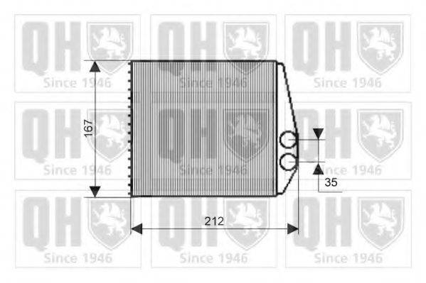 QUINTON HAZELL QHR2177 Теплообменник, отопление салона