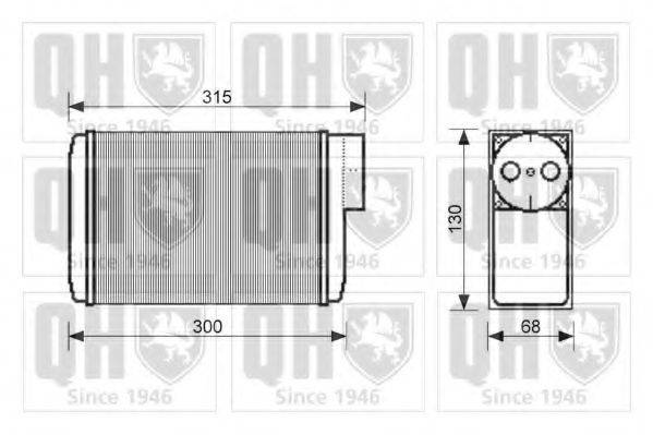 QUINTON HAZELL QHR2191 Теплообменник, отопление салона