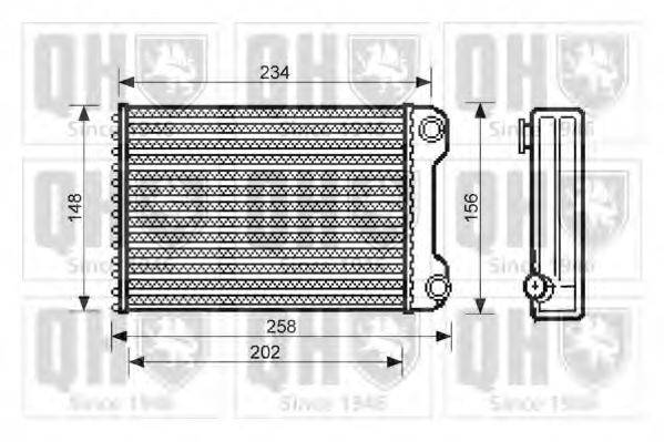 QUINTON HAZELL QHR2202 Теплообменник, отопление салона