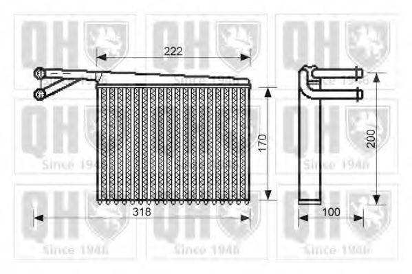 QUINTON HAZELL QHR2210 Теплообменник, отопление салона