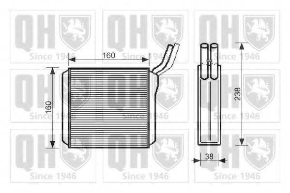 QUINTON HAZELL QHR2269 Теплообменник, отопление салона