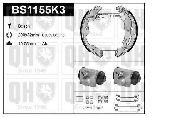 QUINTON HAZELL BS1155K3 Комплект тормозов, барабанный тормозной механизм