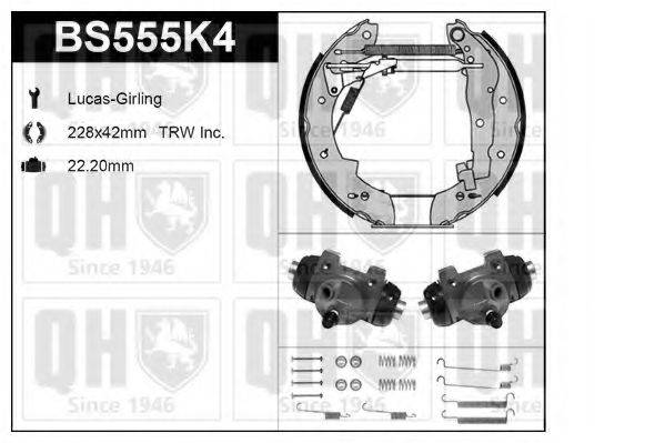 QUINTON HAZELL BS555K4 Комплект тормозов, барабанный тормозной механизм