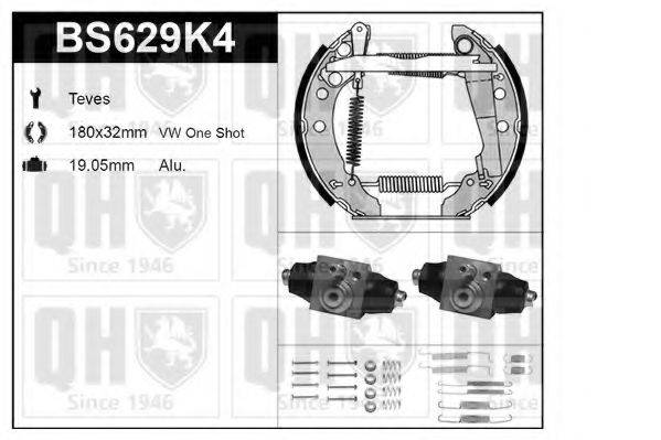 QUINTON HAZELL BS629K4 Комплект тормозов, барабанный тормозной механизм