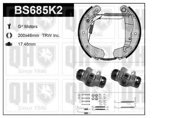 QUINTON HAZELL BS685K2 Комплект тормозов, барабанный тормозной механизм