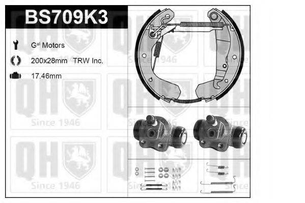 QUINTON HAZELL BS709K3 Комплект тормозов, барабанный тормозной механизм