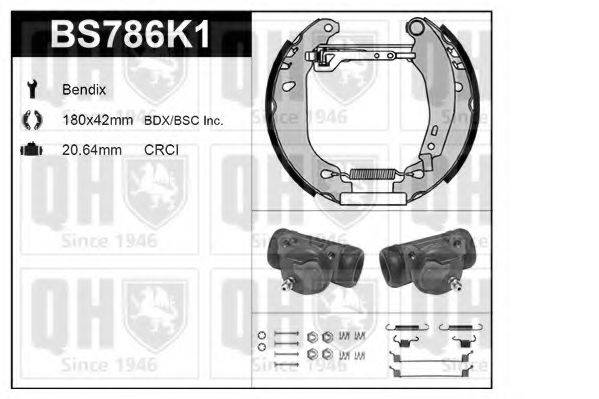 QUINTON HAZELL BS786K1 Комплект тормозов, барабанный тормозной механизм