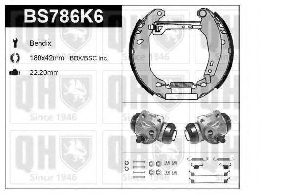 QUINTON HAZELL BS786K6 Комплект тормозов, барабанный тормозной механизм