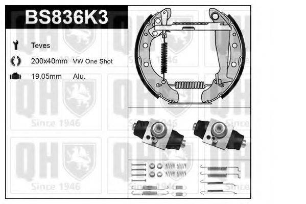 QUINTON HAZELL BS836K3 Комплект тормозов, барабанный тормозной механизм