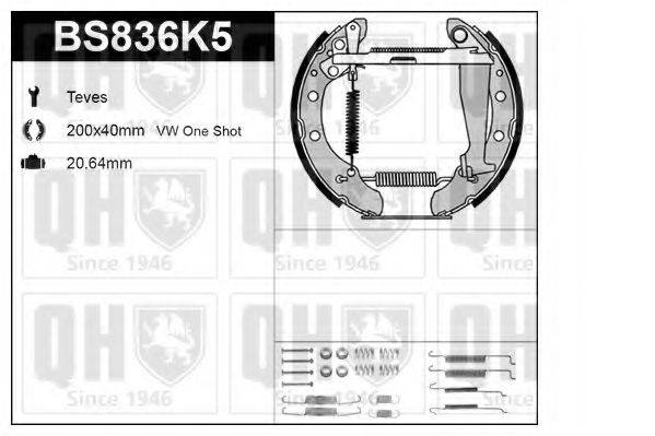 QUINTON HAZELL BS836K5 Комплект тормозов, барабанный тормозной механизм