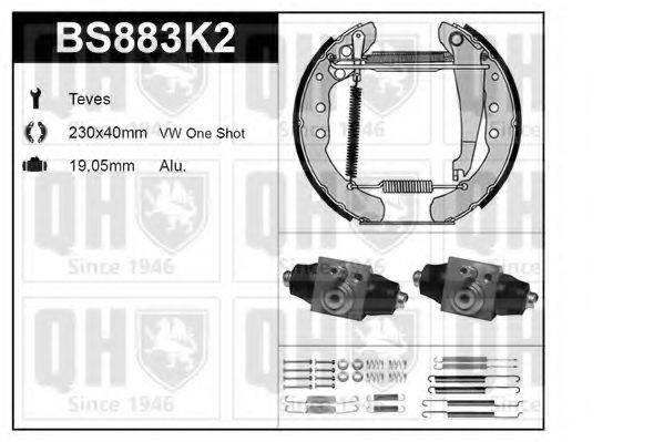 QUINTON HAZELL BS883K2 Комплект тормозов, барабанный тормозной механизм