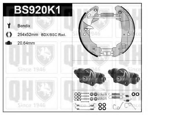 QUINTON HAZELL BS920K1 Комплект тормозов, барабанный тормозной механизм