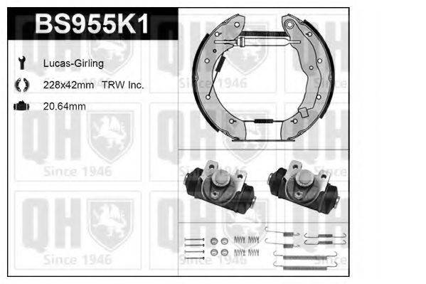 QUINTON HAZELL BS955K1 Комплект тормозов, барабанный тормозной механизм