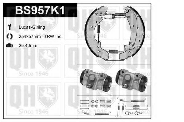 QUINTON HAZELL BS957K1 Комплект тормозов, барабанный тормозной механизм