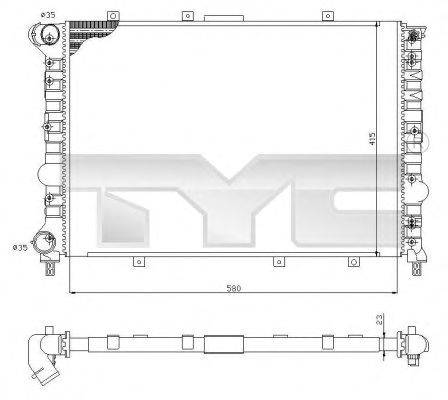 TYC 7010001R Радиатор, охлаждение двигателя