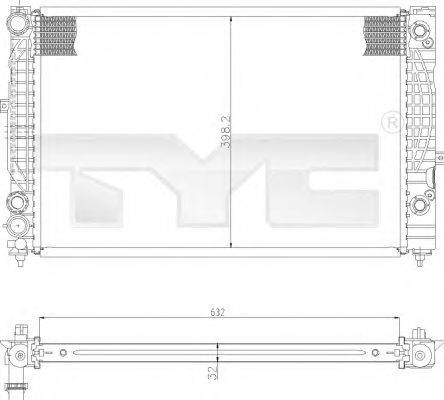 TYC 7020009 Радиатор, охлаждение двигателя