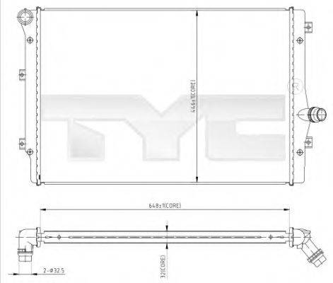 TYC 7020024 Радиатор, охлаждение двигателя