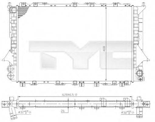 TYC 7020028 Радиатор, охлаждение двигателя