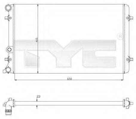 TYC 7020033 Радиатор, охлаждение двигателя