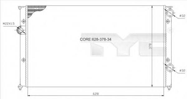 TYC 7370026 Радиатор, охлаждение двигателя