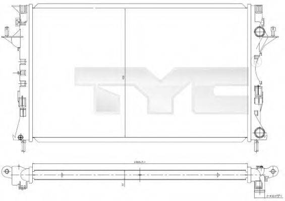 TYC 7280049 Радиатор, охлаждение двигателя