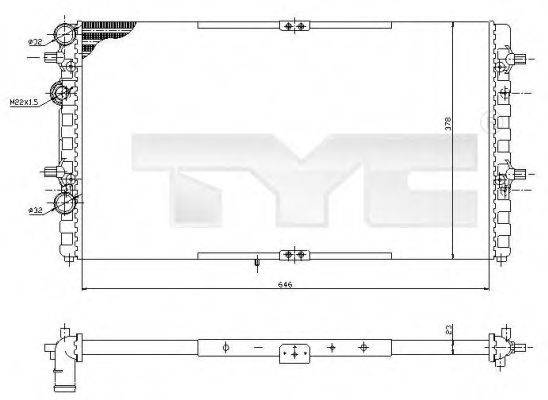 TYC 7310002 Радиатор, охлаждение двигателя