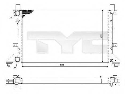 TYC 7370056 Радиатор, охлаждение двигателя