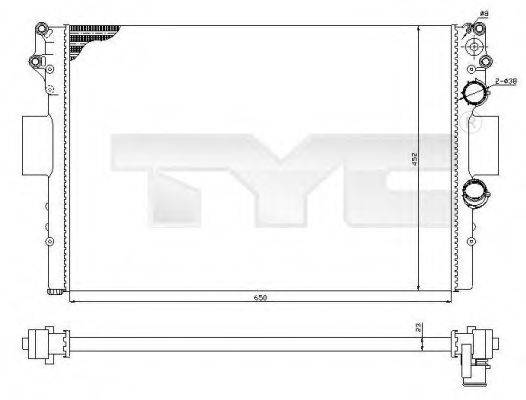 TYC 7150002R Радиатор, охлаждение двигателя